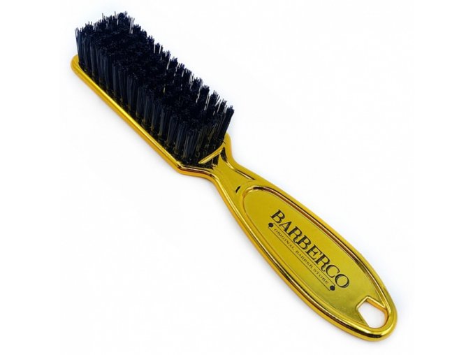 BARBERCO Fade Brush GOLD - čisticí kartáček s rukojetí na odstranění vlasů - zlatý