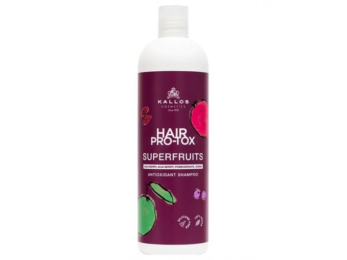 KALLOS Superfruits Pro-Tox Shampoo 500ml - antioxidační šampon na poškozené vlasy