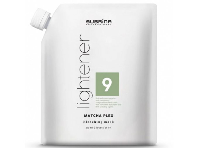 SUBRÍNA Professional Lightener Matcha Plex 9 - melírovací prášek pro dokonalou péči 500g