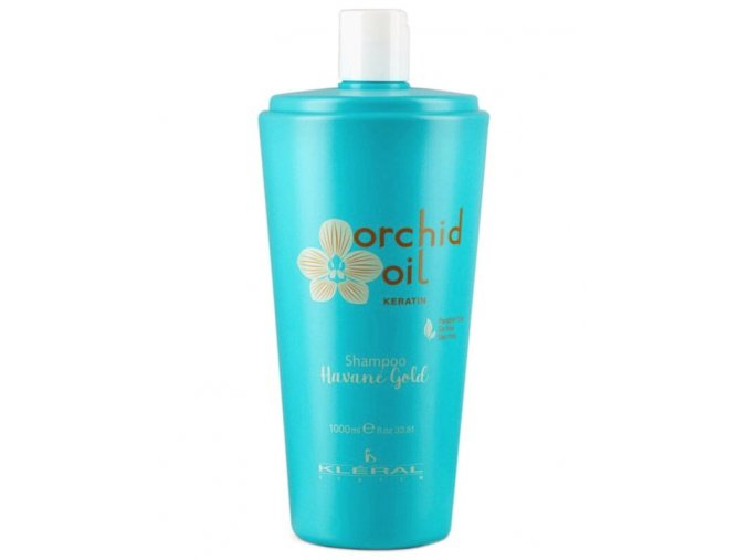 KLÉRAL Orchid Oil Keratin Havané Gold Shampoo 1000ml - keratinový šampon na normální vlasy