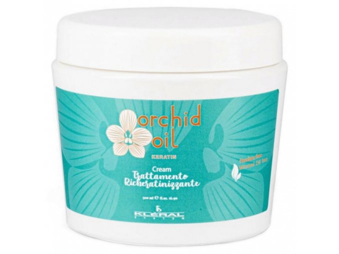 KLÉRAL Orchid Oil Keratin Trattamento Cream 500ml - keratinová maska pro suché a poškozené vlasy