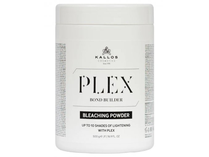 KALLOS Plex Bond Builder Bleaching Powder 500g - melír s Plexem pro zesvětlení až o 10 odstínů