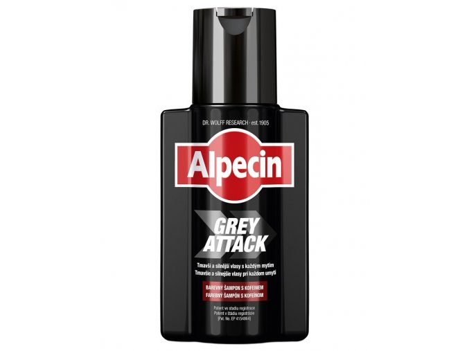 ALPECIN Grey Attack Shampoo 200ml - barevný šampon proti šedinám a vypadávání vlasů