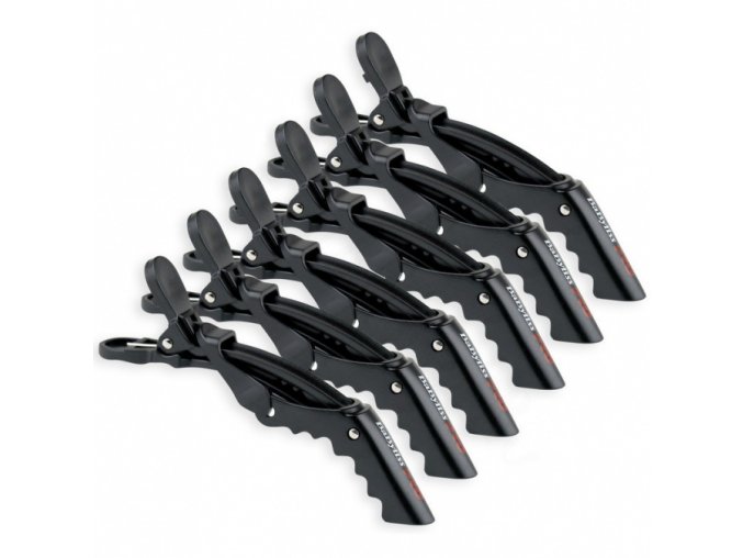BABYLISS PRO M2941E Professional Croco Clip 6ks - klipsy do vlasů 11cm - černé