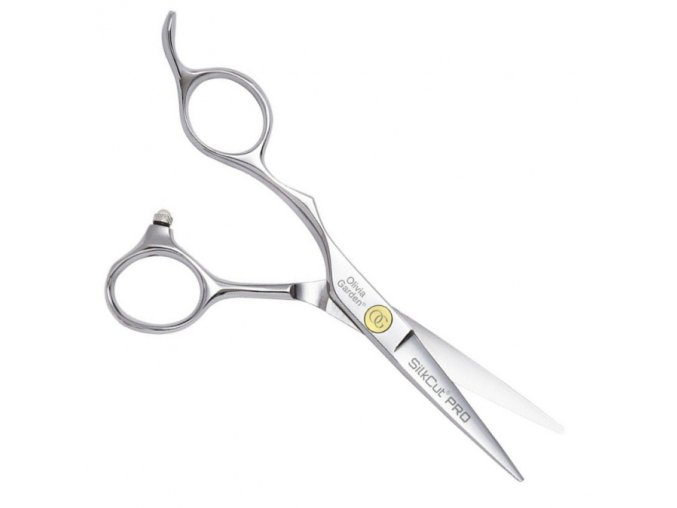 OLIVIA GARDEN SilkCut PRO Shear Left 5´ Silver - kadeřnické nůžky pro leváky