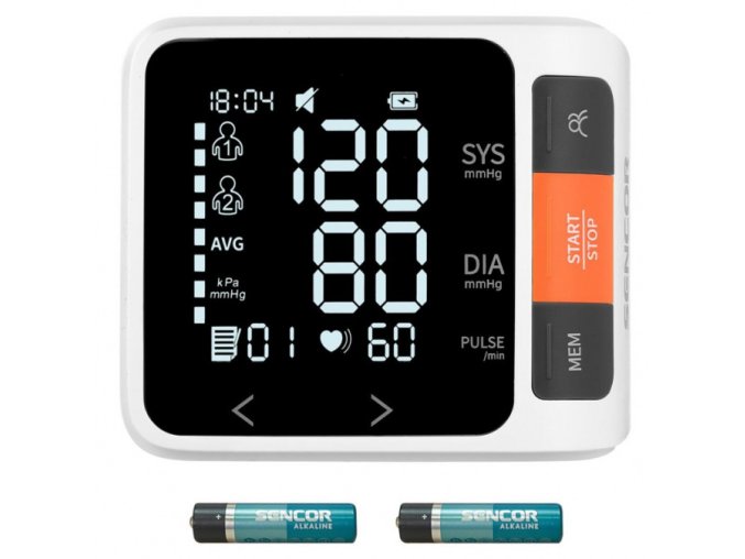 SENCOR SBD 0900WH Tlakoměr na zápěstí - digitální s LCD displayem