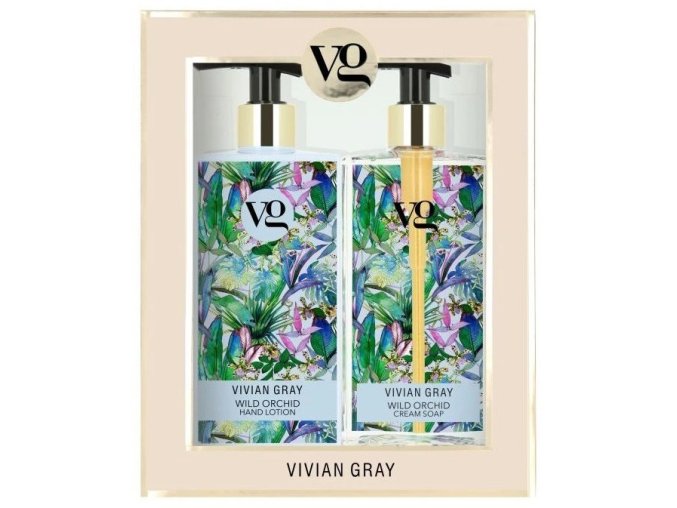 VIVIAN GRAY WILD ORCHID Cream Soap + Hand Lotion 2x350ml - tekuté mýdlo a mléko na ruce