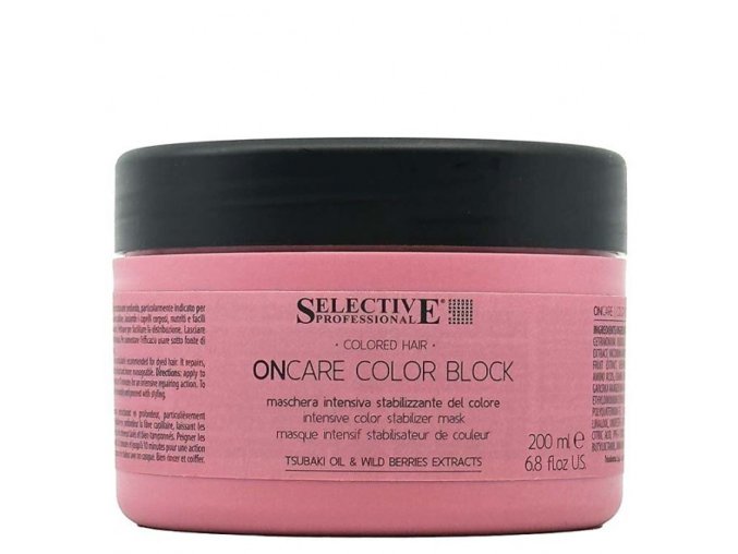 SELECTIVE ONcare Color Block Stabilizer Mask 200ml - maska na barvené vlasy pro stabilizaci barvy