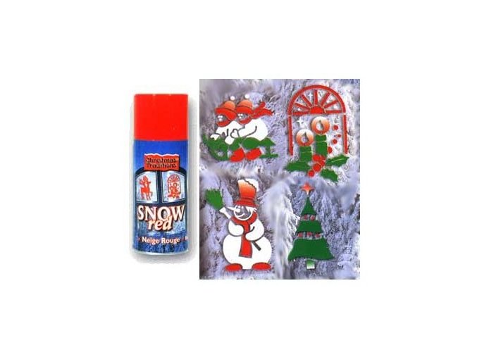 CHRISTMAS TRADITIONS Snow Spray Red 150ml - vánoční dekorativní sníh ve spreji - červený