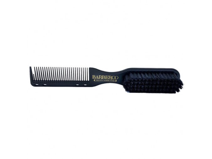 BARBERCO Fade Brush And Comb - hřeben a čisticí kartáček na odstranění vlasů 2v1