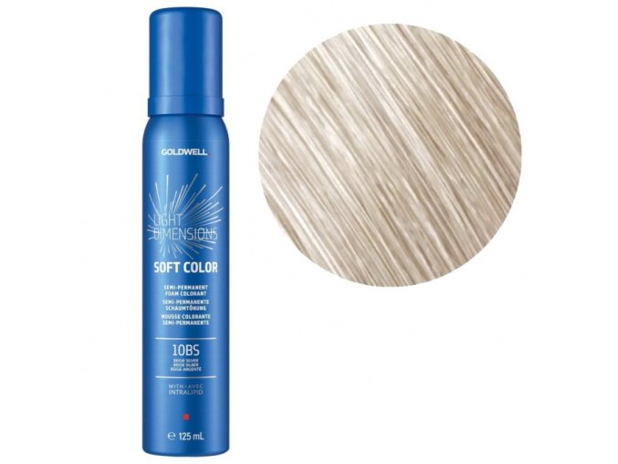 GOLDWELL Light Dimensions Soft Color 10BS BEIGE SILVER - barevný pěnový přeliv na vlasy 125ml