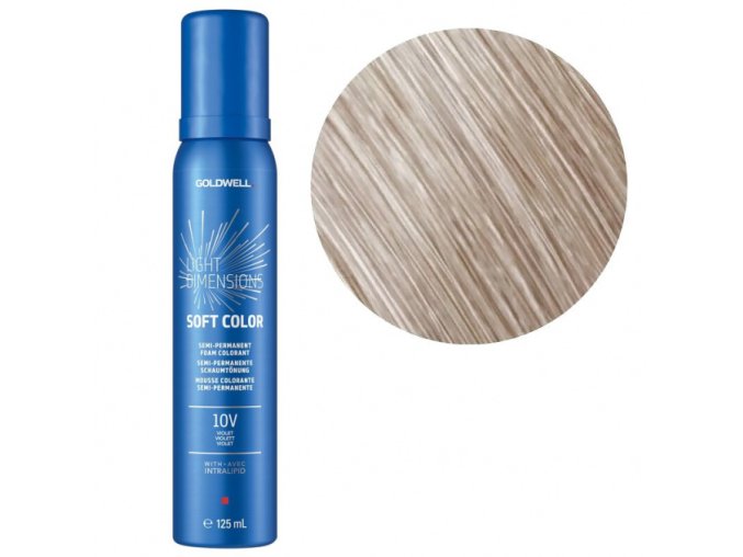 GOLDWELL Light Dimensions Soft Color 10V VIOLET - barevný pěnový přeliv na vlasy 125ml