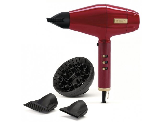 BABYLISS PRO FXBDR1E REDFX 2200W - profesionální ionic fén s digitálním motorem - červený