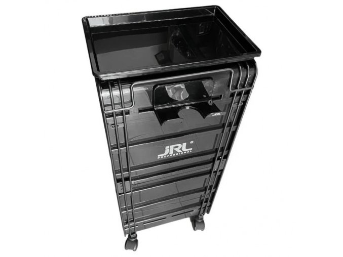 JRL Professional Barber Trolley Black - kadeřnický pojízdný vozík JRL - černý