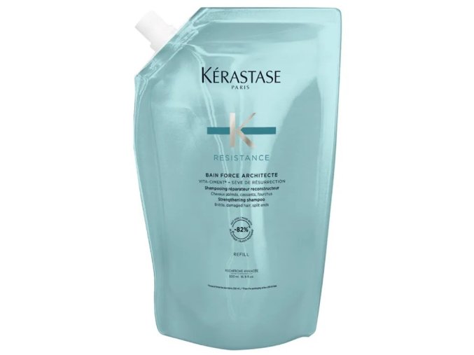 KÉRASTASE Resistance Bain Force Architecte Refill 500ml - šampon pro poškozené vlasy - náhradní náplň