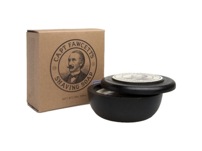 Mýdlo na holení v dřevěné misce CAPTAIN FAWCETT Shaving soap 110 g