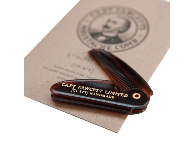 Skládací hřeben na knír CAPTAIN FAWCETT Folding pocket moustache comb