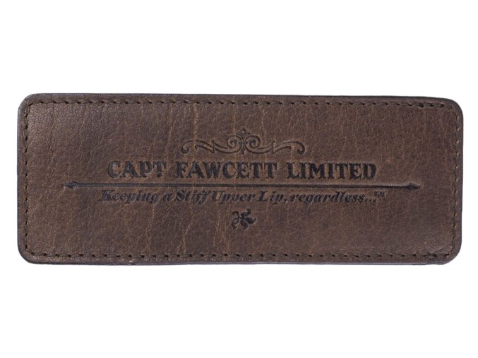 CAPTAIN FAWCETT Large leather comb sleeve