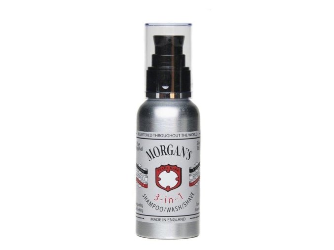 3v1 šampon, mýdlo a pěna na holení MORGANS Shampoo Wash Shave 100 ml