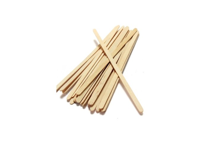 Dřevěné špachtle k nanášení vosku SIMPLE USE - 100 ks
