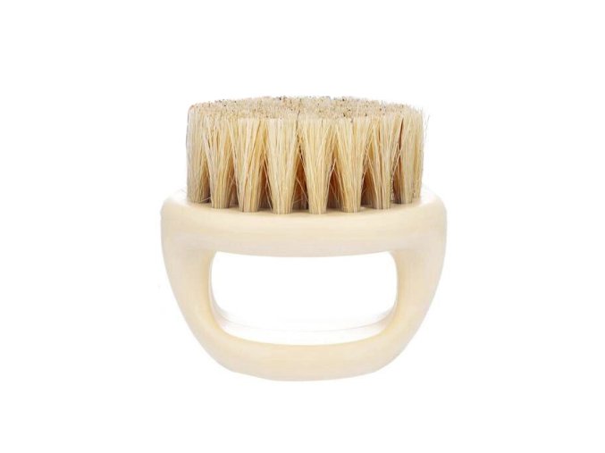 Čistící kartáč pro holiče BARBER BRUSH - světlé štětiny