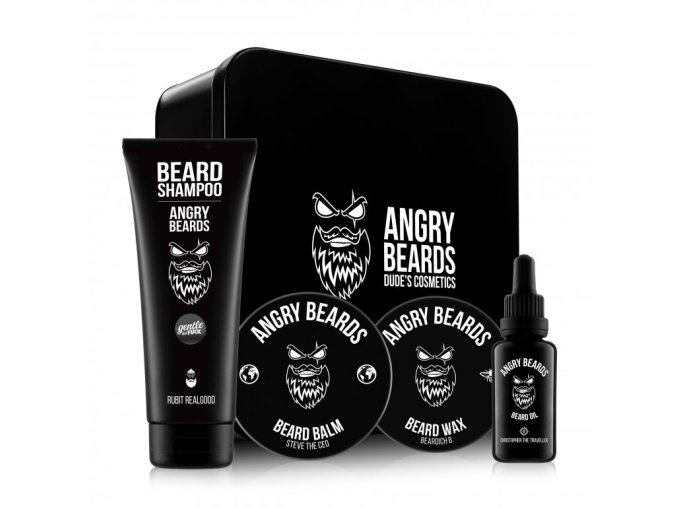 Velká kosmetická sada na vousy ANGRY BEARDS Christopher Traveller