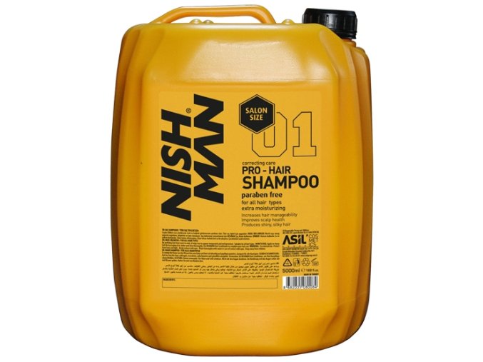 Profesionální šampon na vlasy NISH MAN Pro hair shampoo 5000 ml