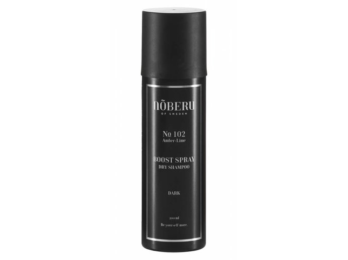 Pánský suchý šampon a matný pudr ve spreji NOBERU Boost spray dry shampoo Dark 200 ml