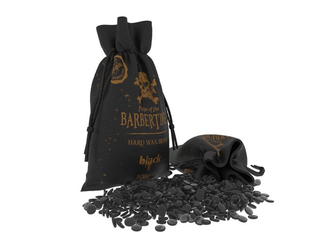 Depilační vosková zrnka BARBERTIME Hard wax beans Black 500 g