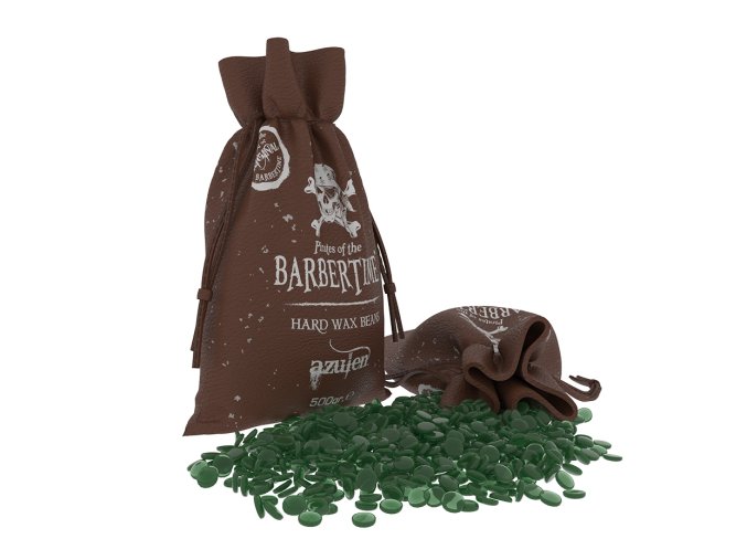 Depilační vosková zrnka BARBERTIME Hard wax beans Azulen 500 g