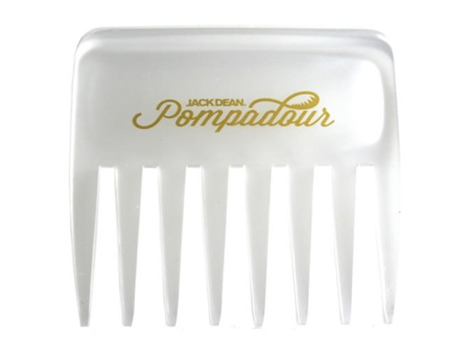 Hřeben na vlasy JACK DEAN Pompadour comb - průhledný