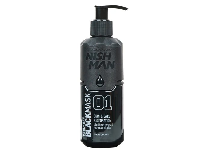 Černá slupovací maska NISH MAN Peel-off black mask 200 ml