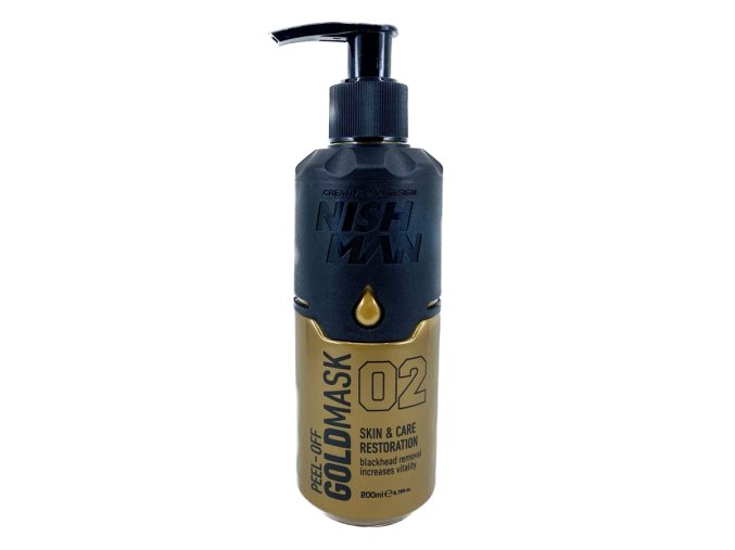Zlatá slupovací maska pro muže NISH MAN Peel-off gold mask 200 ml