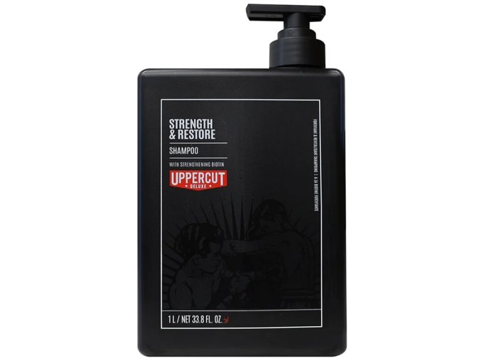 Pánský posilující šampon na vlasy UPPERCUT Deluxe Strength & Restore shampoo 1000 ml