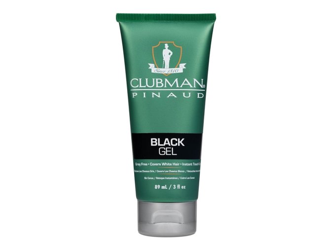 Barva na vlasy a vousy CLUBMAN Pinaud Black gel - černá 89 ml