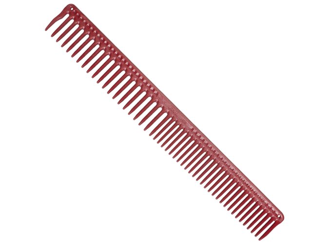 Kadeřnický hřeben JRL Long round tooth cutting comb J306 - červený