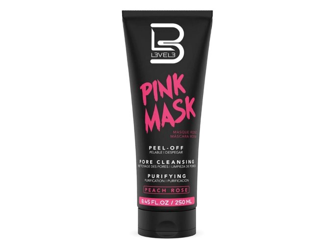 Růžová slupovací maska na obličej L3VEL3 Pink mask 250 ml