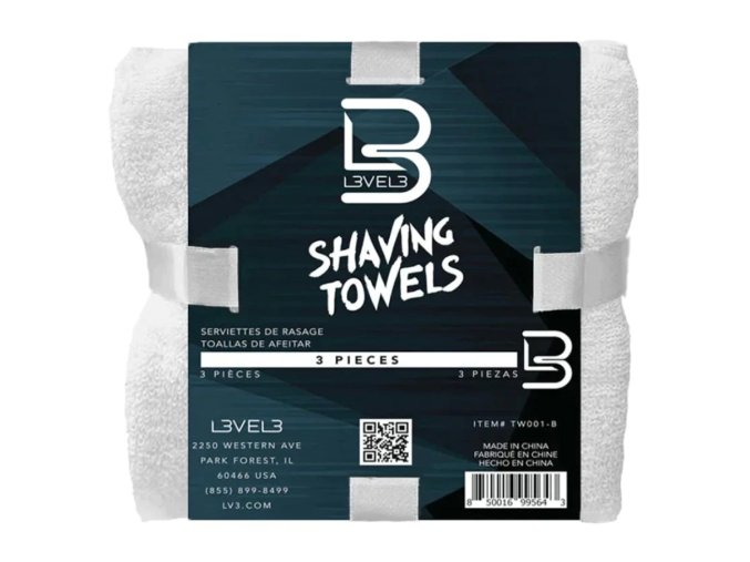 Ručníky na holení L3VEL3 Shaving towels - 3 ks