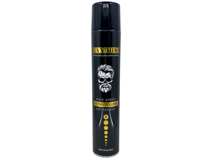 Extra silný lak na vlasy BANDIDO Hair spray extremely Black 400 ml