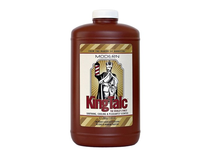 Pudr na podrážděnou pokožku po holení a stříhání BARBICIDE King Talc Modern 200 g