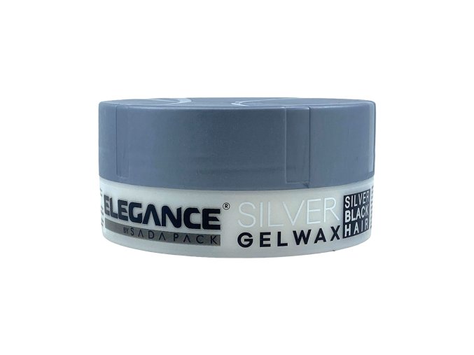 Stříbrný krycí gel na vlasy pro muže ELEGANCE Silver gel wax 140 g