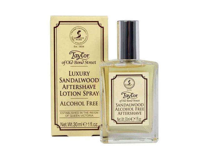 Voda po holení pro citlivou pokožku TAYLOR OF OLD BOND STREET Sandalwood aftershave lotion spray 30 ml
