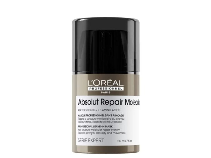 LOREAL Absolut Repair Molecular Leave-In Mask 50ml - bezoplach maska pro velmi poškozené vlasy