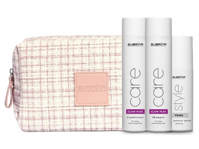 SUBRÍNA Care Glow-Plex SET - dárková sada pro poškozené krepaté vlasy