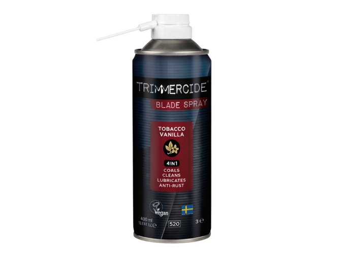 3427 sprej na cisteni strojku s vuni trimmercide 4in1 blade spray tobacco vanilla 400 ml
