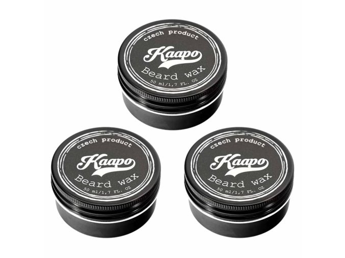 3469 akce 2 1 zdarma vosk na vousy kaapo beard wax 3 x 50 ml