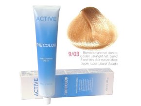 ACTIVE The Color Permanentní barva na vlasy - Ultra světlá zlatá blond 9-03