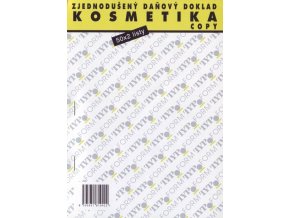 KOSMETIKA Zjednodušený daňový doklad - propisovací blok 50x2listy