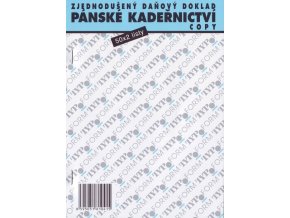 KADEŘNICTVÍ Pánské kadeřnictví - zjednodušený daňový doklad - blok 50x2listy