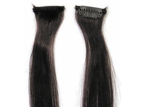 SIMPLY PERFECT Trendy 4ks - Prameny vlasů Human Hair 47cm na sponě - 1B černá